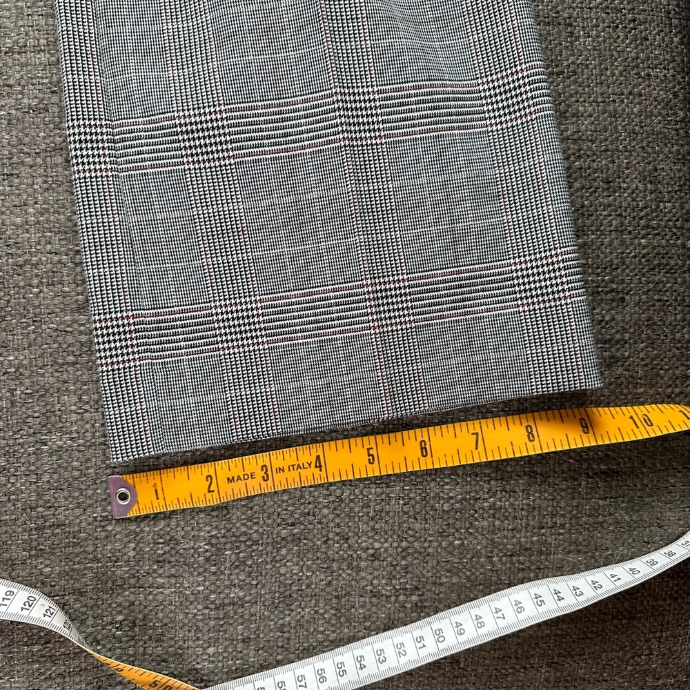 Talbots Petites Curvy Gray Glen Plaid Trousers Straight Leg Dress Pants 4P - Picture 13 of 13